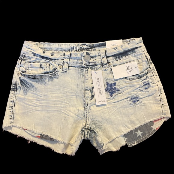 Mid Rise Jean Shorts - Picture 2 of 4